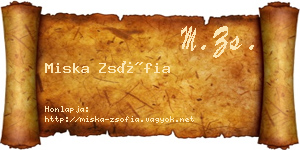 Miska Zsófia névjegykártya