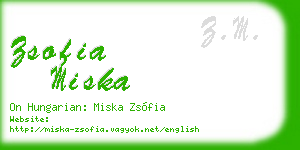 zsofia miska business card